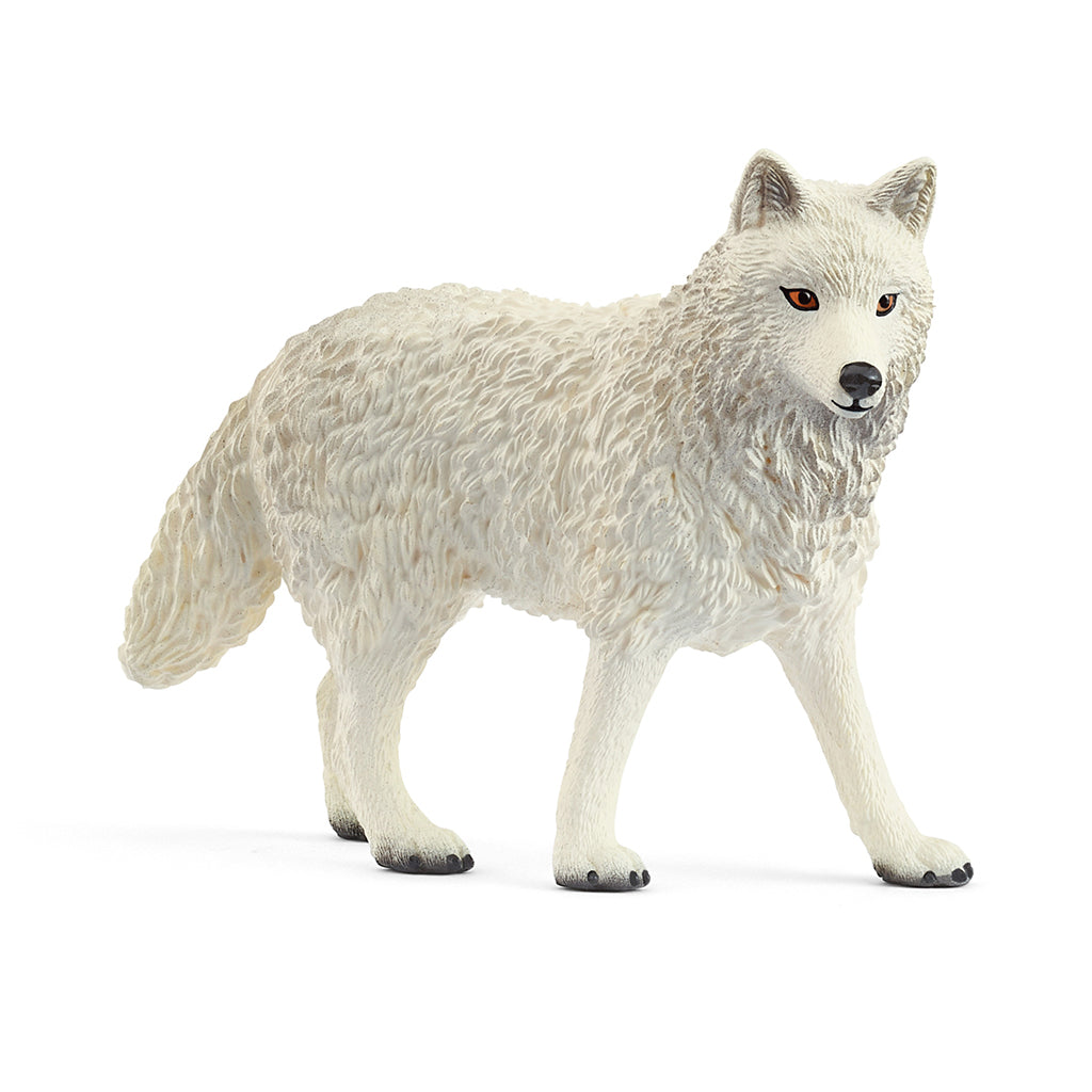 Schleich Arctic Wolf legetøjsfigur af en hvid ulv