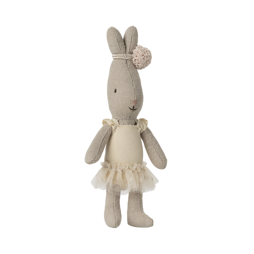 Maileg micro hare, Balletdragt og tylskør - creme