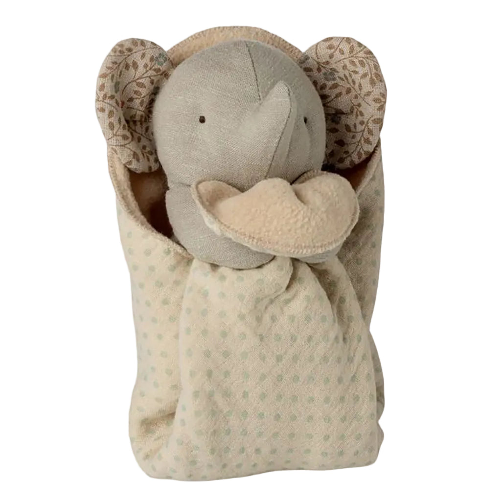 Maileg Lullaby friends, Elefant bamse, Mini - Grå