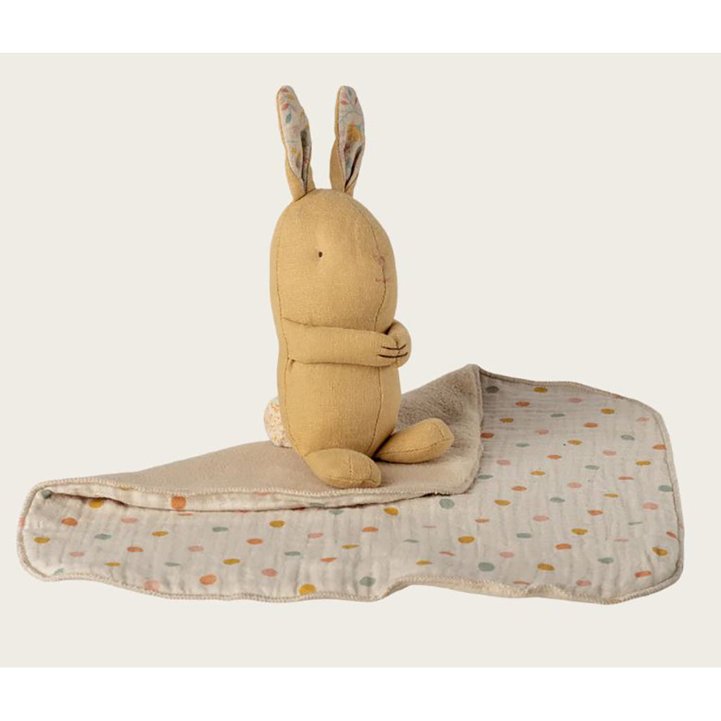 Maileg Lullaby friends, Kanin bamse, Mini – Kremgul