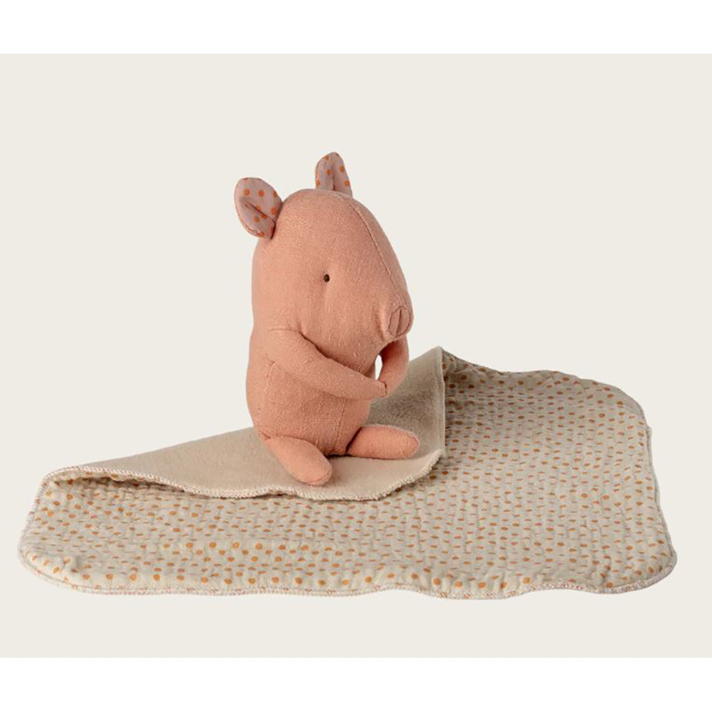 Maileg Lullaby friends, Gris bamse, Mini - Rosa