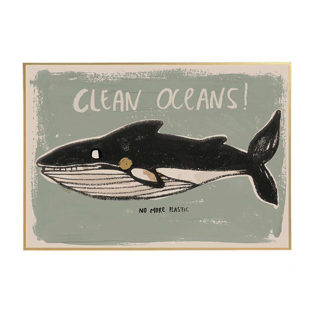 Studio Loco børneplakat, Clean ocean, 70 x 50 cm