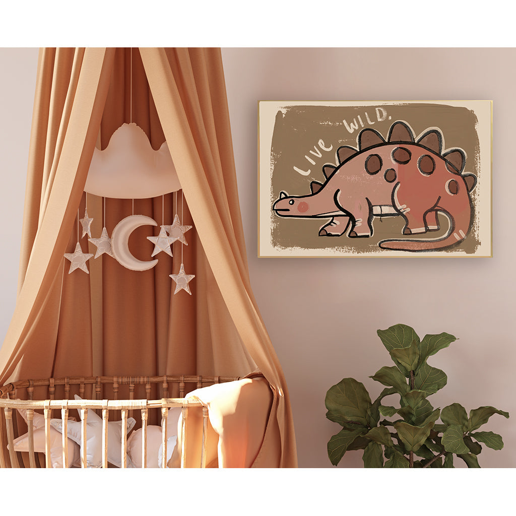 Studio Loco barneplakat, Dino live wild - 70 x 50 cm