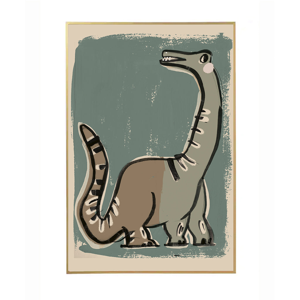 Studio Loco børneplakat, Dino green - 50 x 70 cm