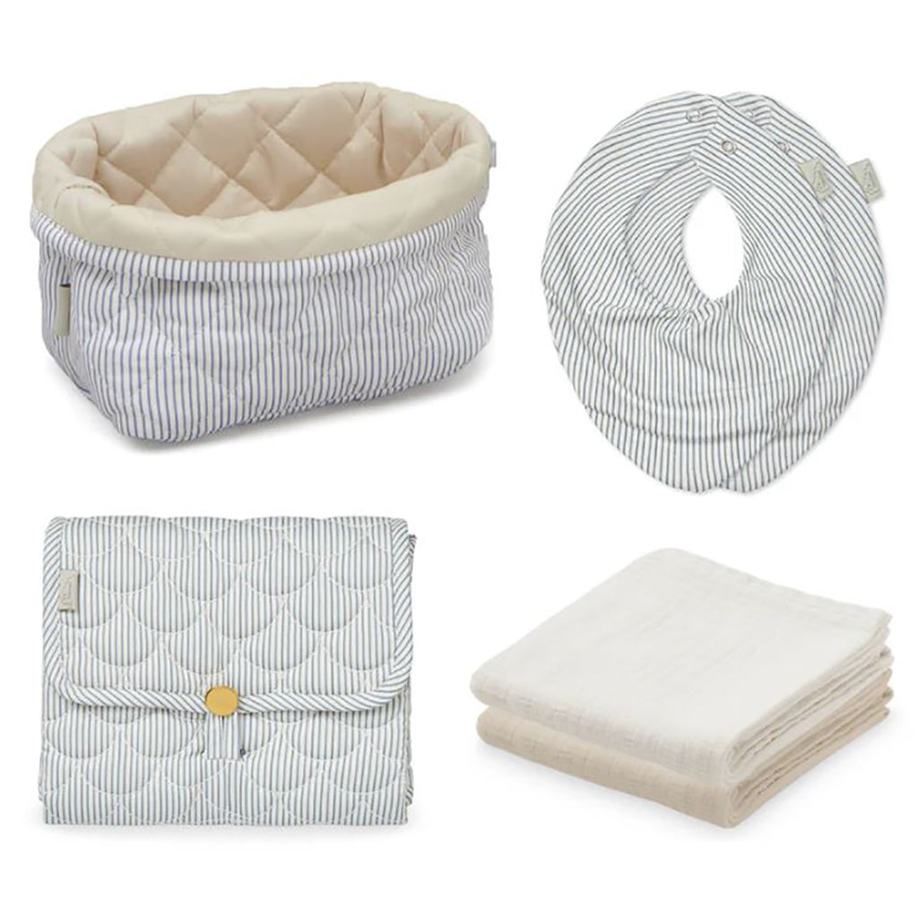 Cam Cam babygavesett, liten - Classic stripes blue