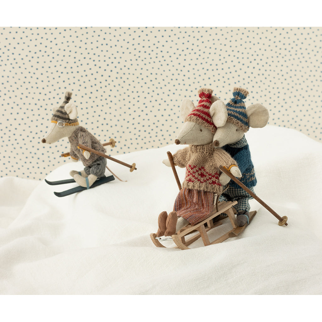 Maileg dukkeklær til mor mus, Strikket genser og lue