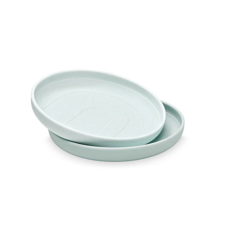 Cam Cam flat tallerken, 2-pk, Rainbow - Blue mix