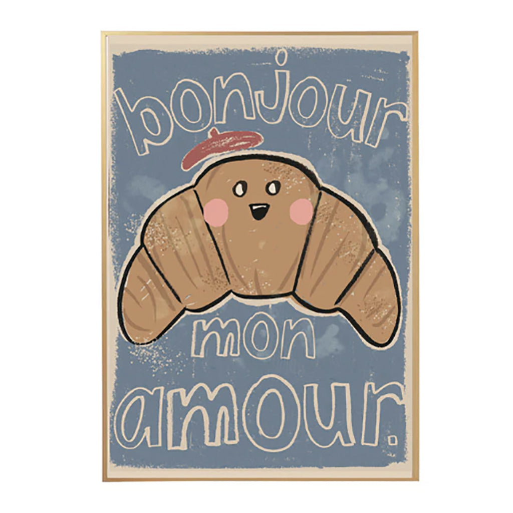 Studio Loco børneplakat med croissant motiv i flere størrelser