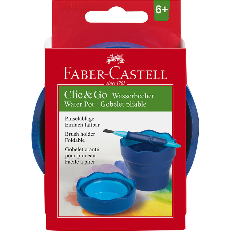 Faber-Castell vannkopp click & go - blå