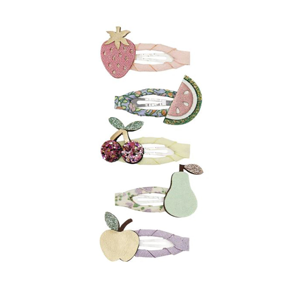 Mimi & Lula 5 hårspenner, Fruit salad mini klikspenner
