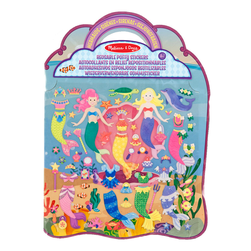 Skumklistremerker, gjenbrukbare - havfrue