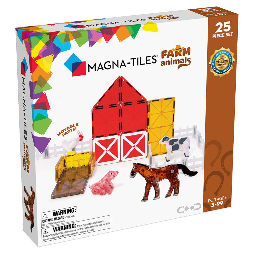 Magna-Tiles Bondegårdsdyr, Magnetisk byggesett med 25 deler