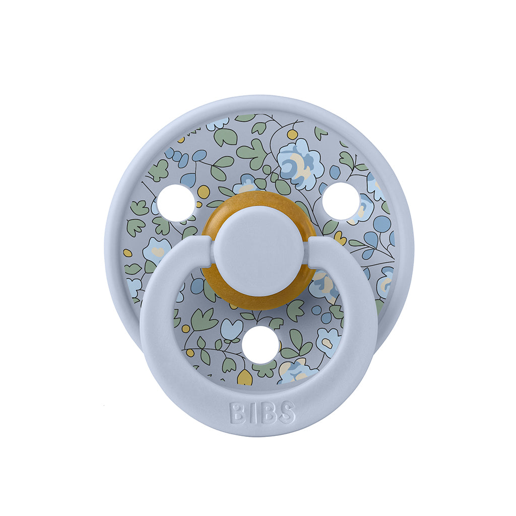 Bibs Liberty, 2-ak Colour, smokker i naturgummi, str. 2 - Eloise - Dusty Blue Mix