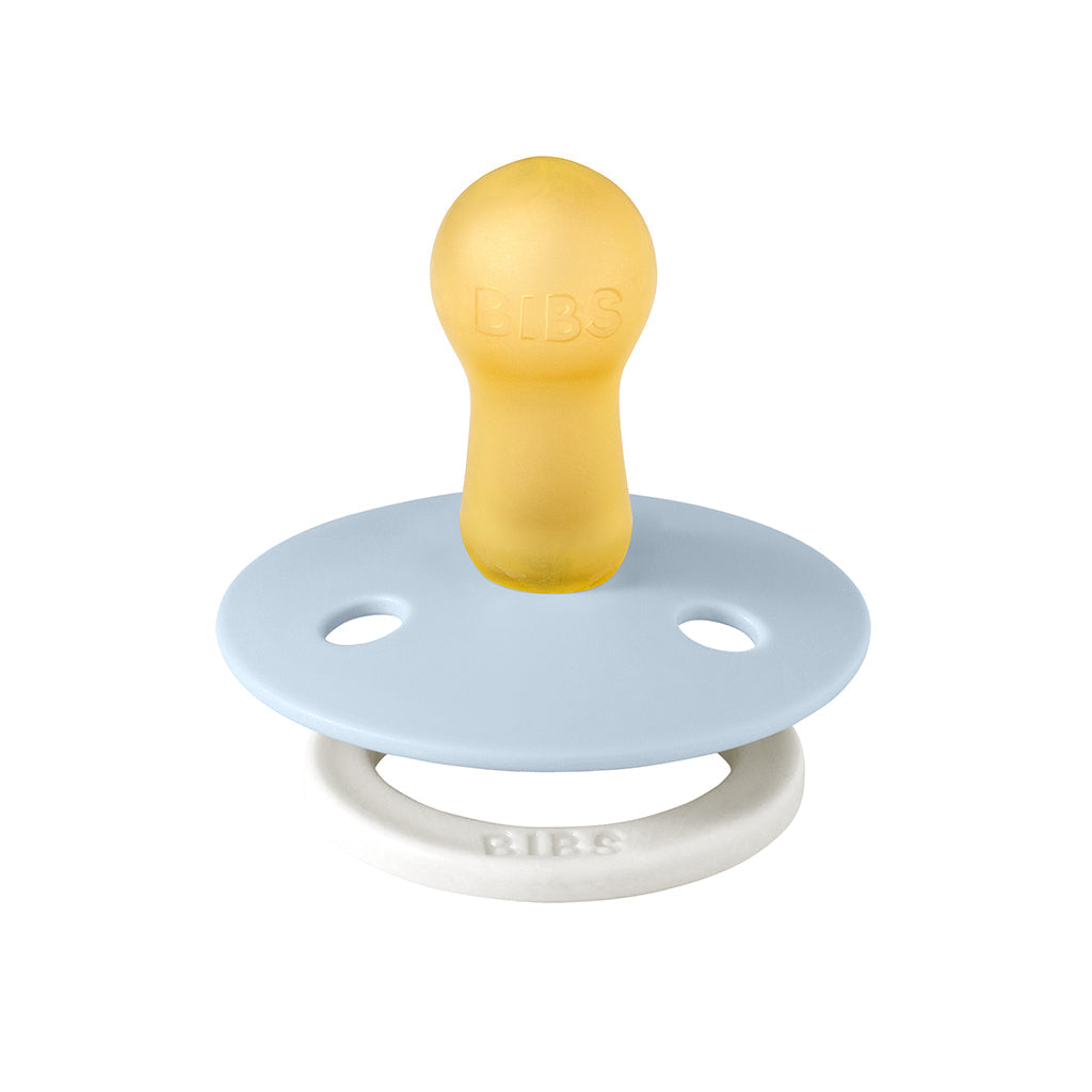 Bibs smokk i naturgummi, str. 2 - Baby Blue GLOW