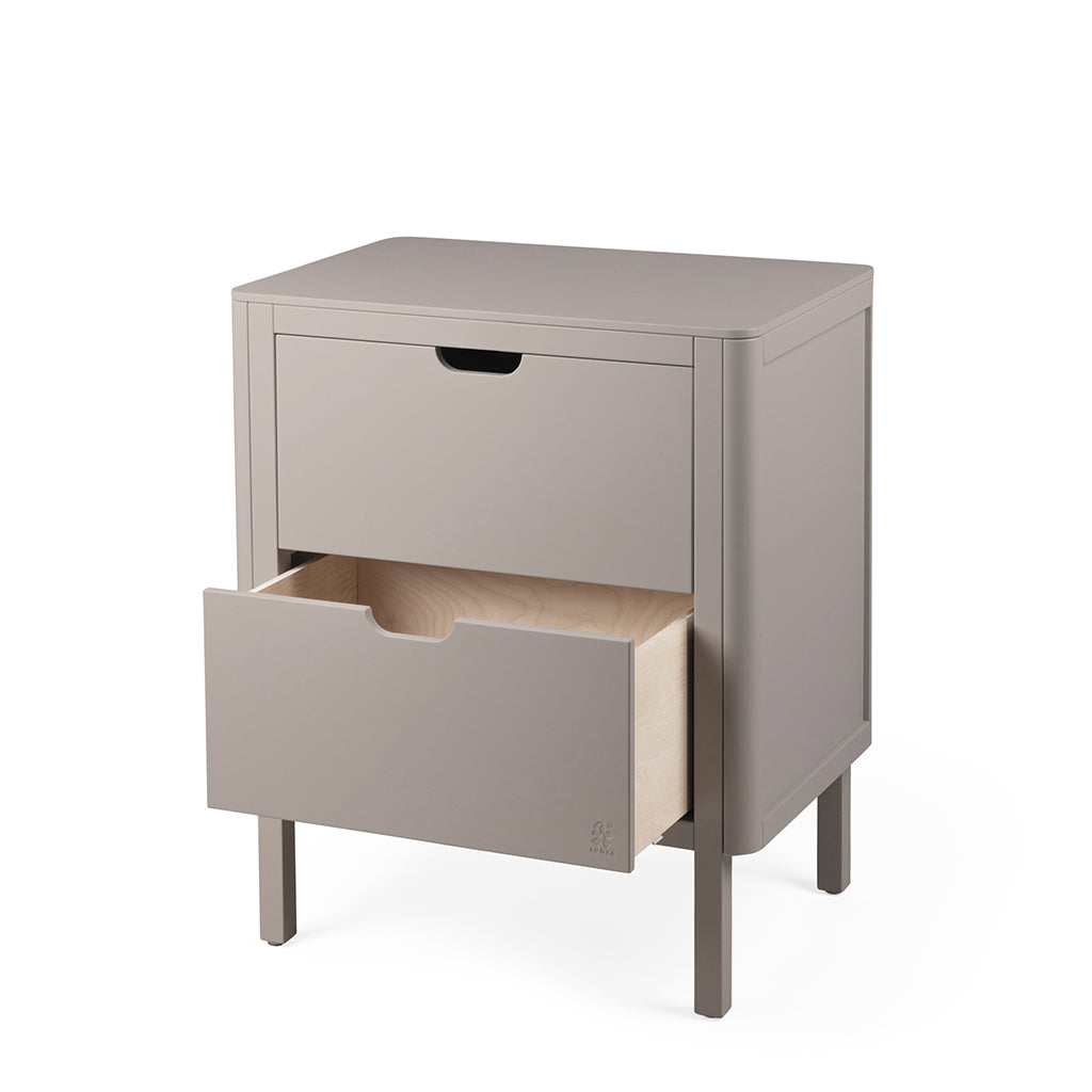 Sebra stellebord i tre, 2-i-1 design med skuffer - Jetty beige