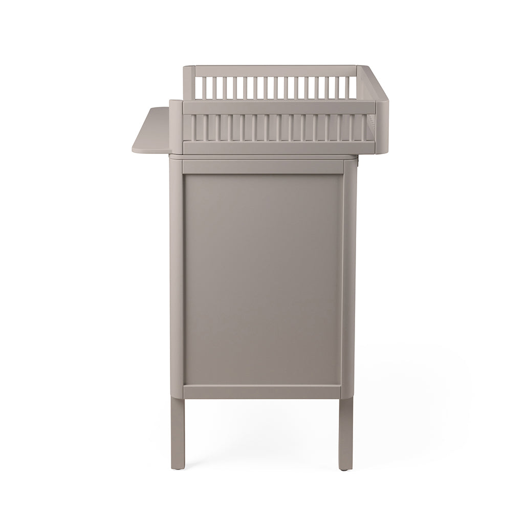 Sebra stellebord i tre, 2-i-1 design med skuffer - Jetty beige