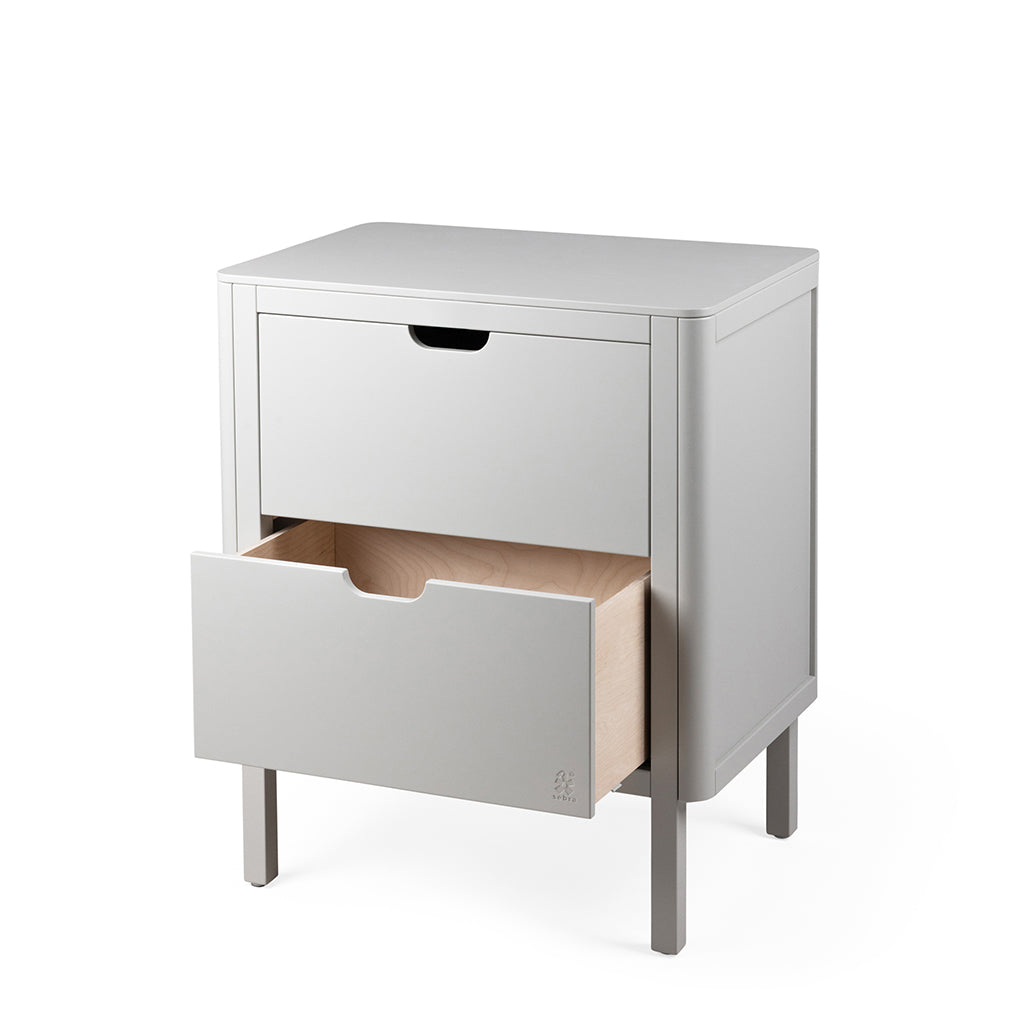 Sebra stellebord i tre, 2-i-1 design m. skuffer - Stone