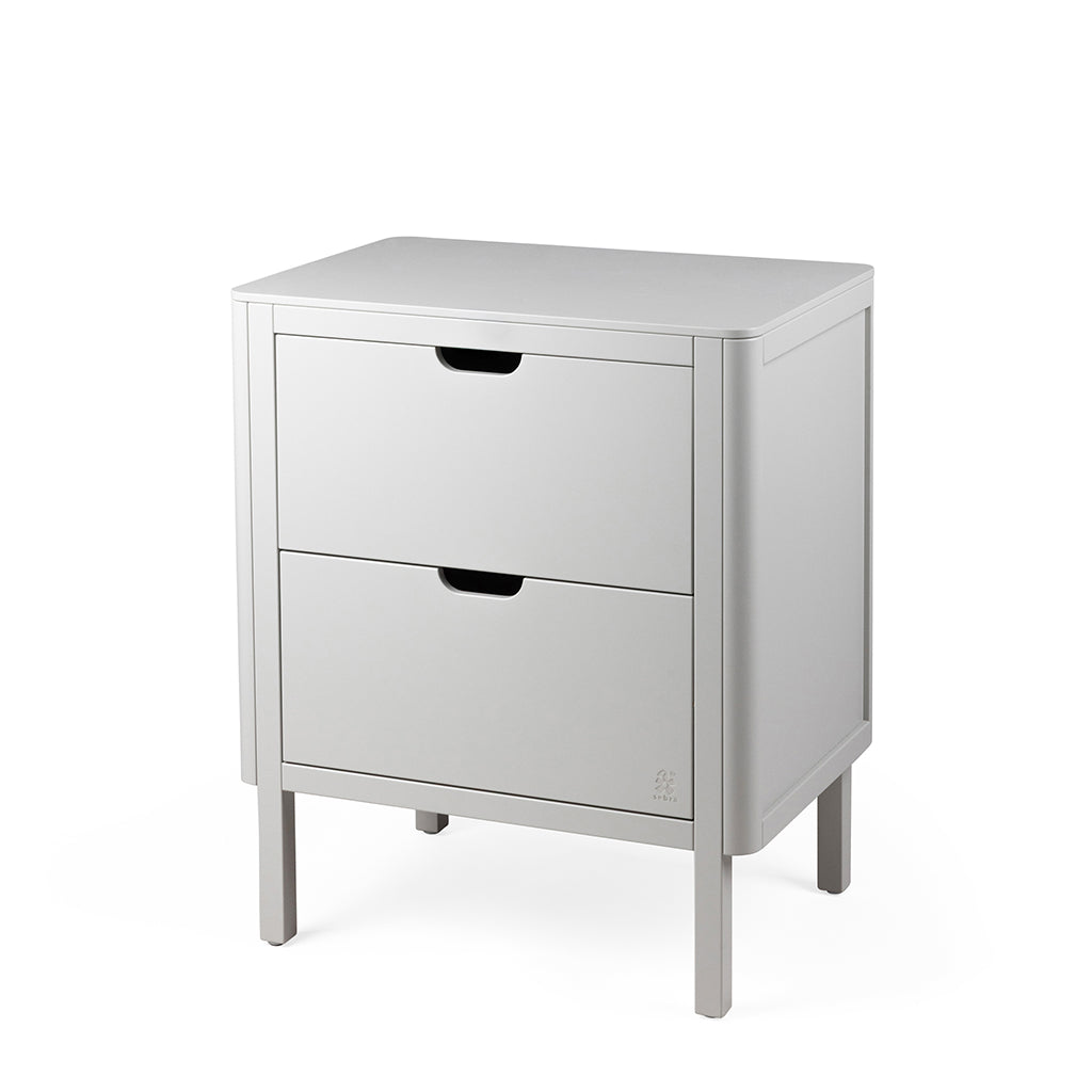 Sebra stellebord i tre, 2-i-1 design m. skuffer - Stone