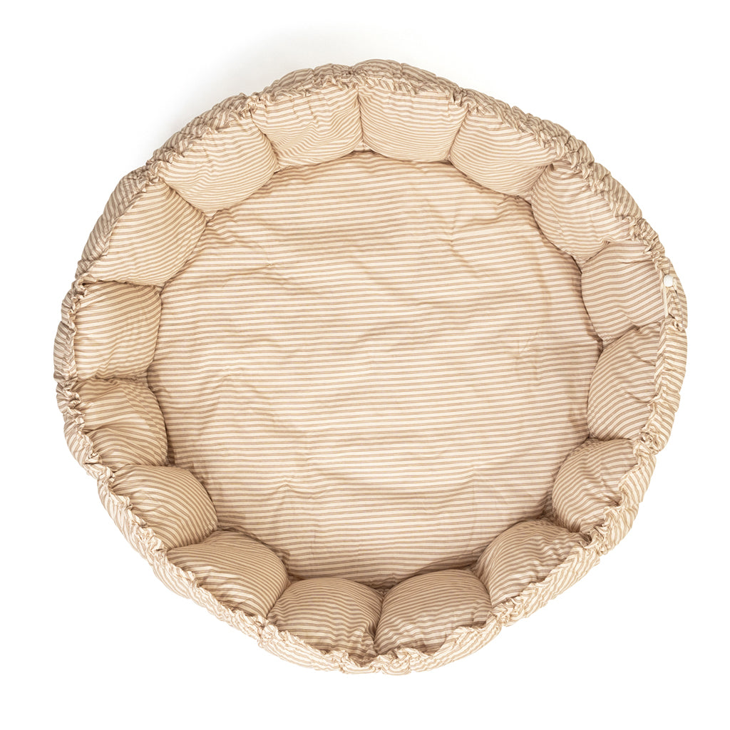 Play&Go Bloom, Tre-i-én babytæppe, økologisk – Stripes brown