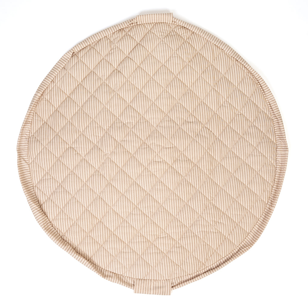 Play&Go To-i-én babytæppe, økologisk – Stripes brown