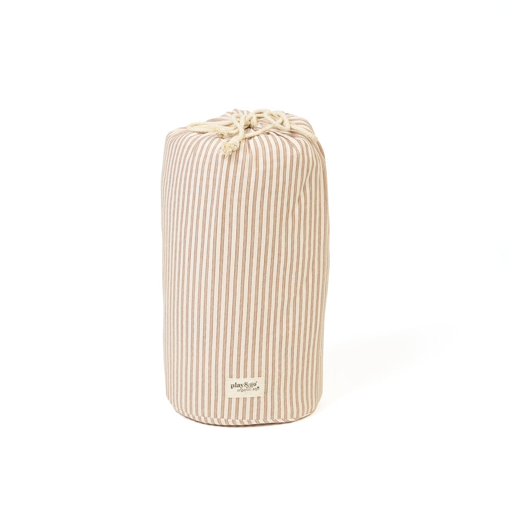 Play&Go To-i-én babytæppe, økologisk – Stripes brown