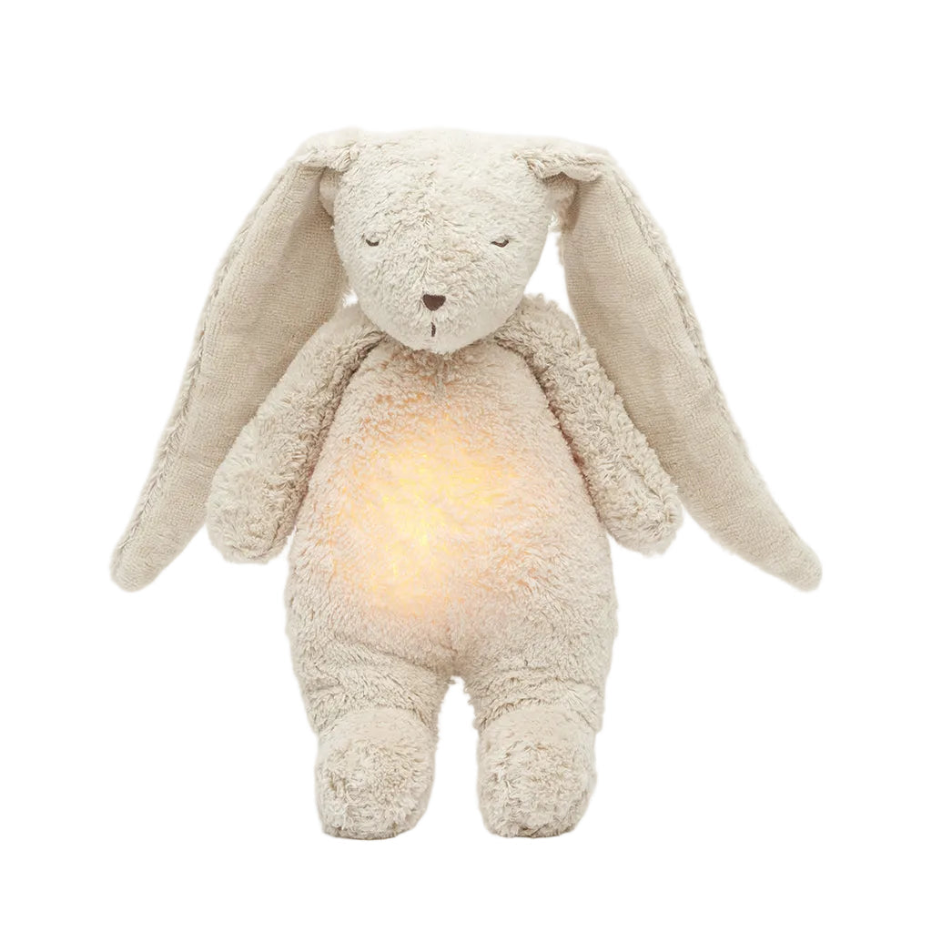 Moonie 2.0, økologisk Humming kanin m pink noise og lampe - Sand
