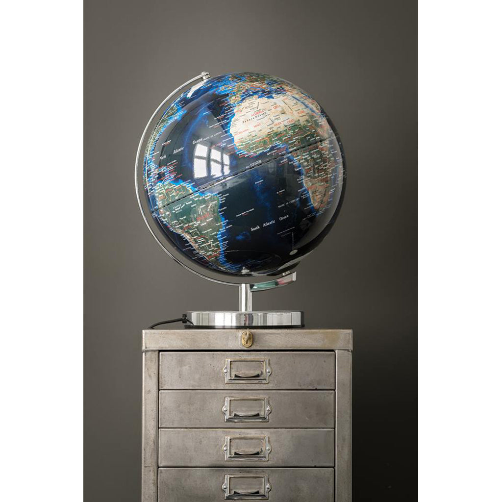Globuslampe Vintage, Globus med belysning - City lights