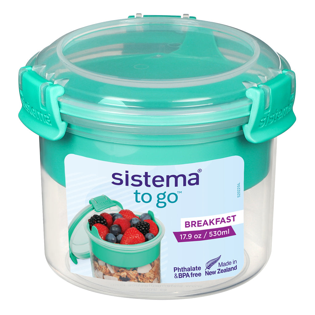 Sistema madkasse Breakfast To Go, 530 ml - Minty teal