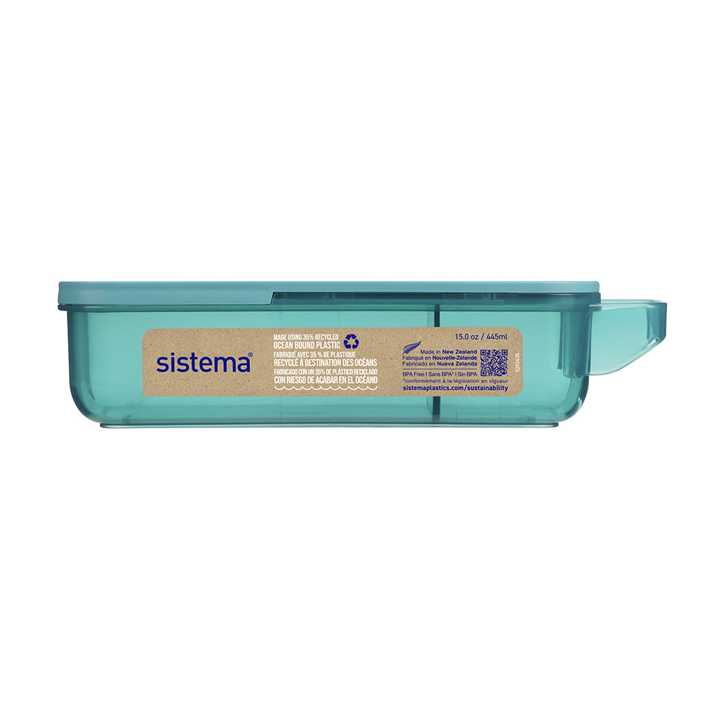 Sistema Snack and Slide matboks, 430 ml - Teal stone