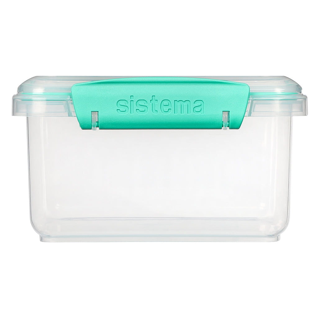 Sistema Lunch plus matboks med 1 rom og bestikk, 1,2L - Minty teal
