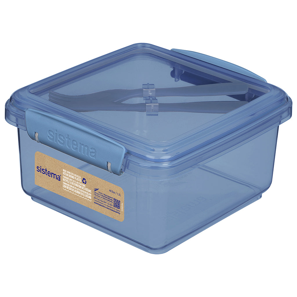 Sistema Lunch plus To Go madkasse, Mountain blue
