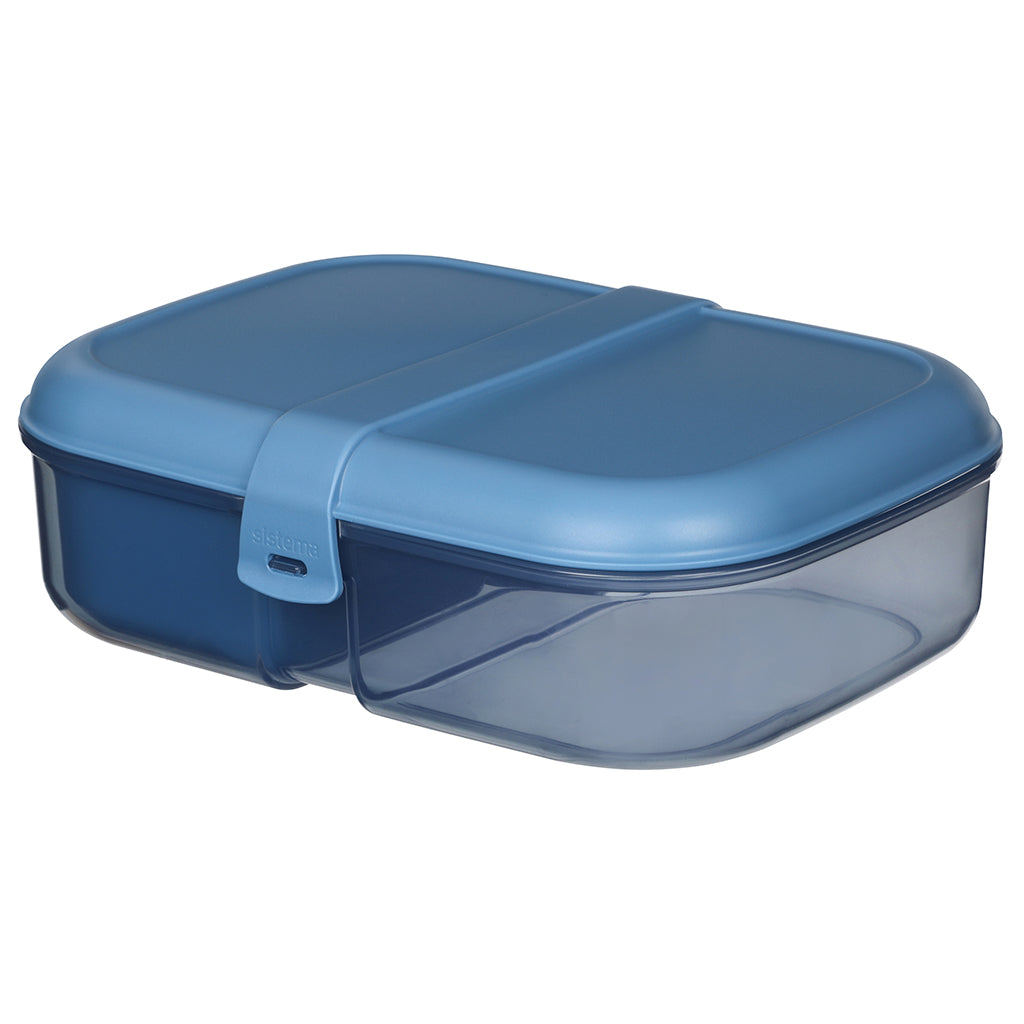 Sistema Ribbon Lunch To Go madkasse, 1.1 L - Mountain Blue, vinkelbillede