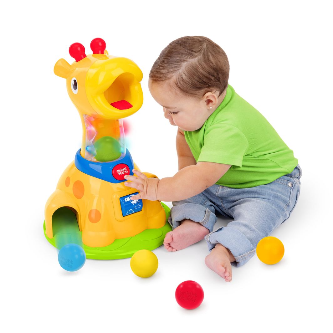 Bright Starts Babyleketøy med lys og lyd, Spinnin’ Spots Giraffe™ Ballspill