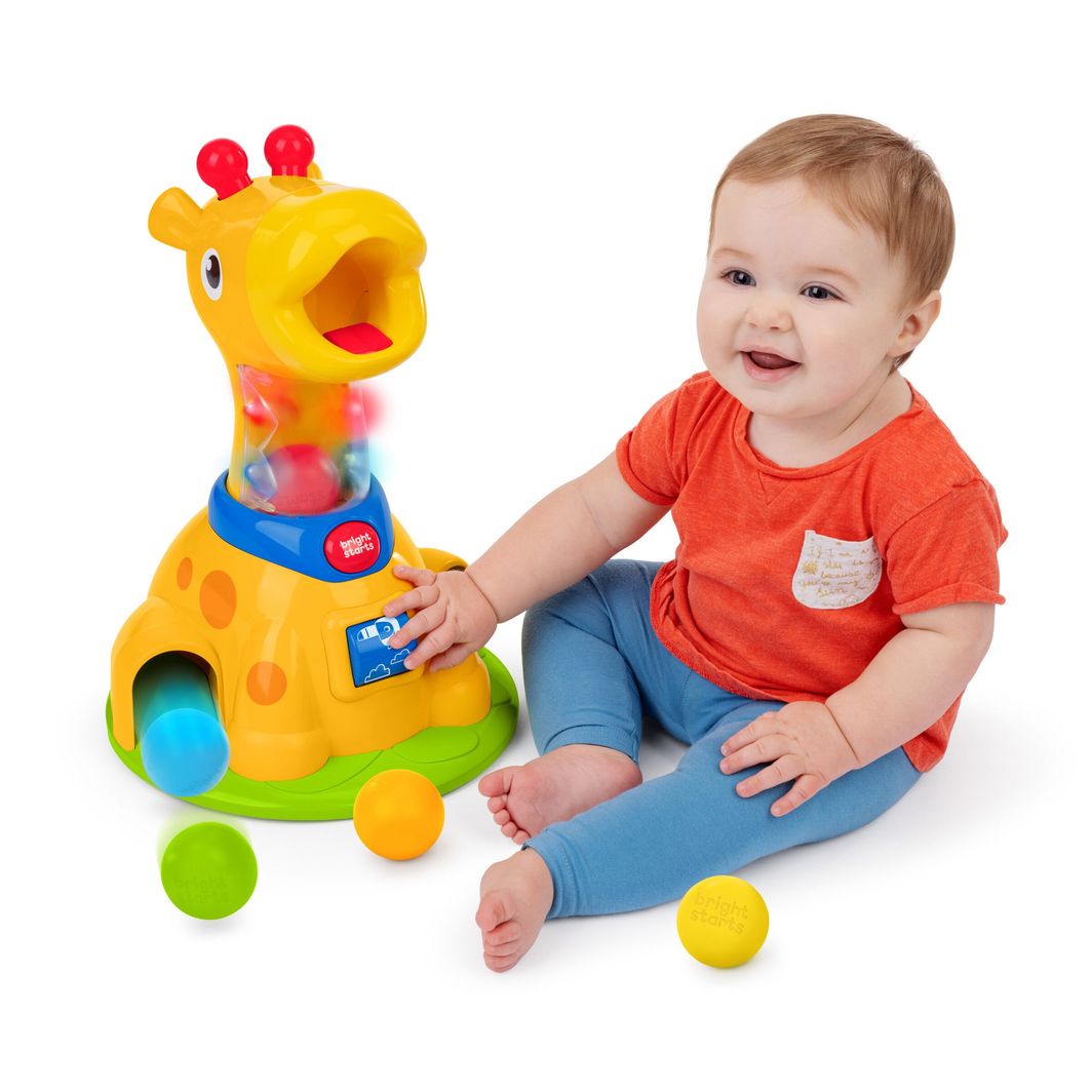 Bright Starts Babyleketøy med lys og lyd, Spinnin’ Spots Giraffe™ Ballspill