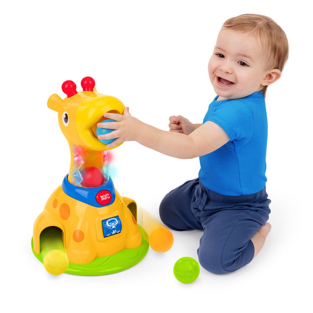 Bright Starts Babyleketøy med lys og lyd, Spinnin’ Spots Giraffe™ Ballspill