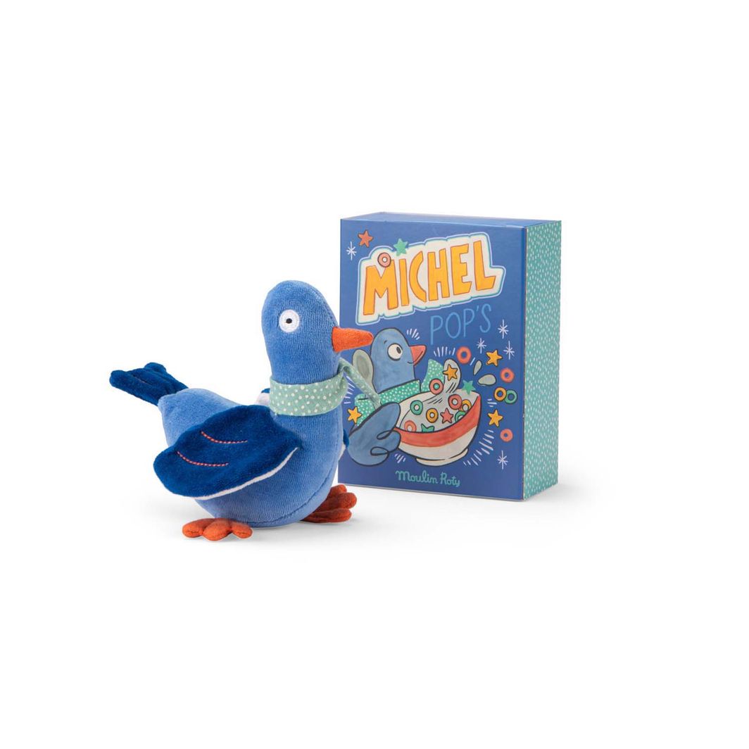 Moulin Roty Tøydyr med rangle – Duen Michel