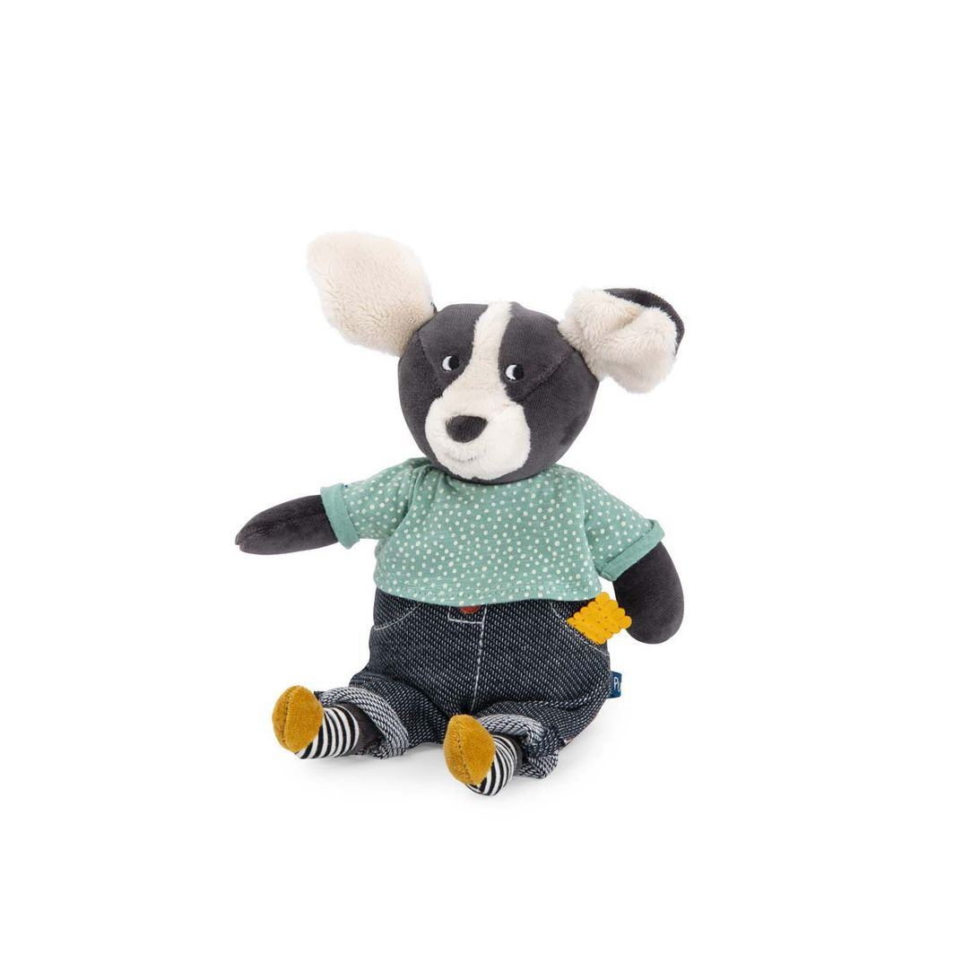 Moulin Roty Tøydyr med musikkopptrekk, Hunden Puce