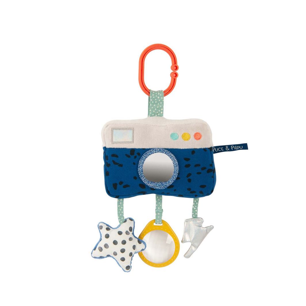 Moulin Roty aktivitetsbamse med oppheng, Kamera - Puce & Pilou