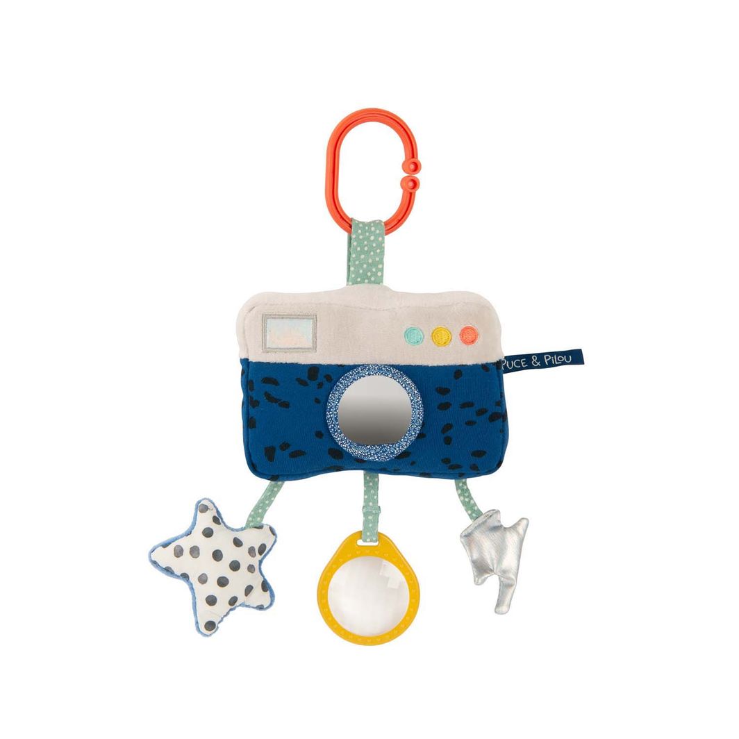 Moulin Roty aktivitetsbamse med oppheng, Kamera - Puce & Pilou