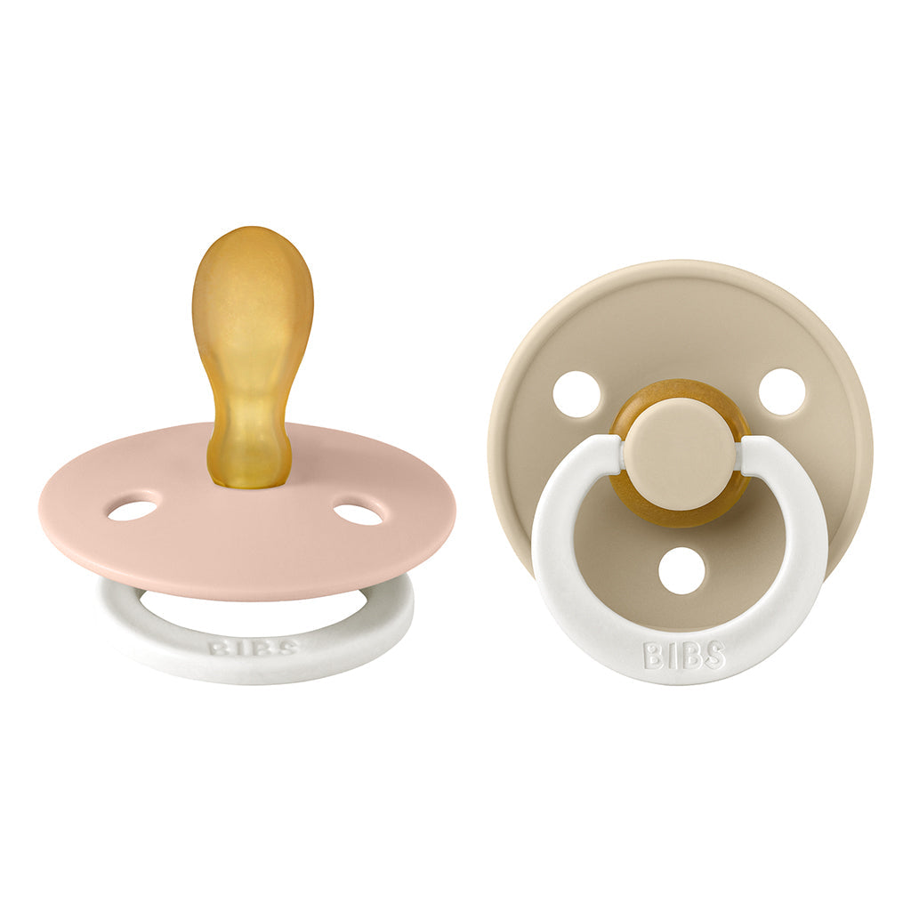 Bibs 2-pak sutter i naturgummi, Blush og Vanilla Glow