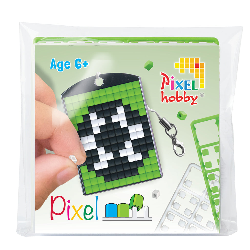 Miniaturbillede af Pixel mosaic startsæt nøglering med fodboldmotiv