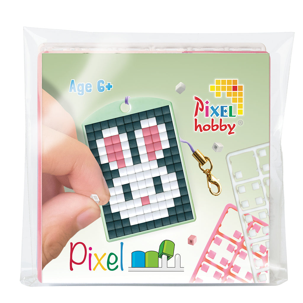 Pixel mosaikk startsett, nøkkelring - Kanin