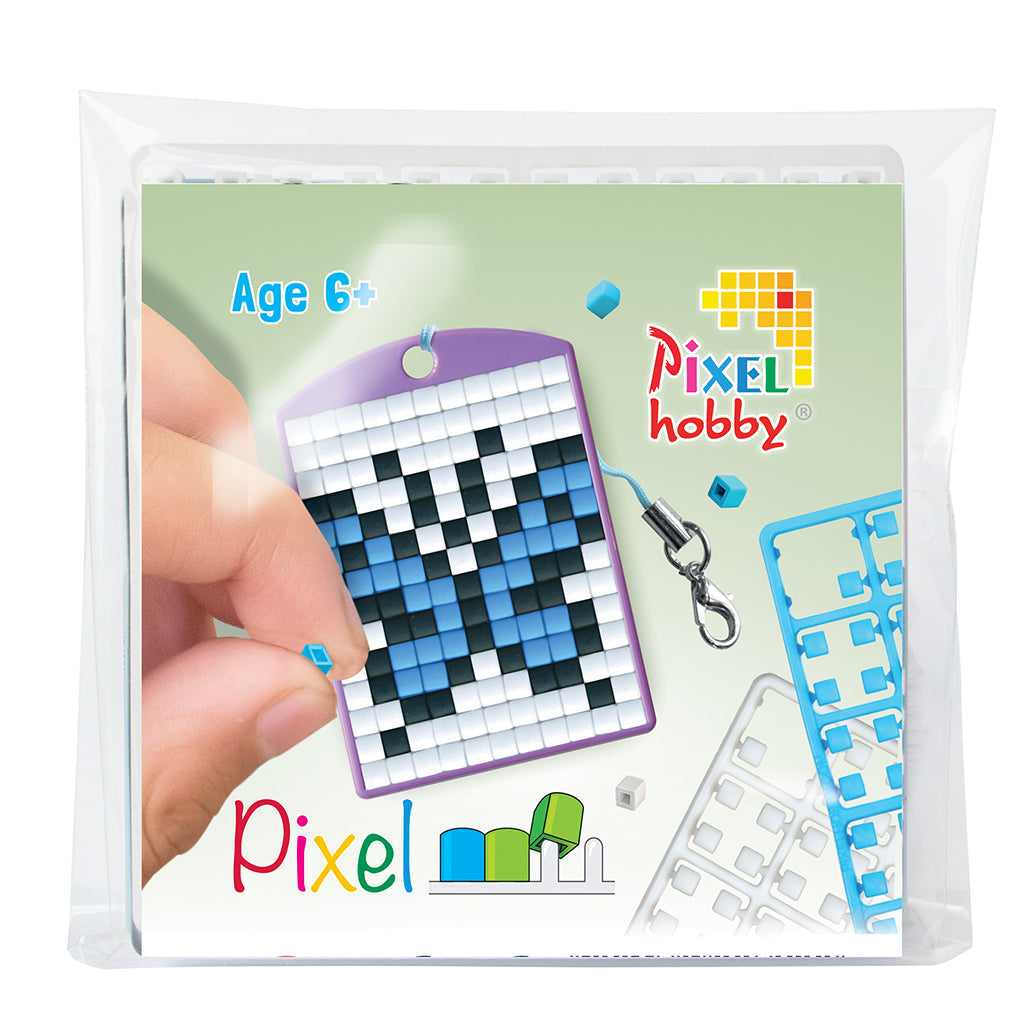 Pixel mosaic starterset sommerfugl nøglering