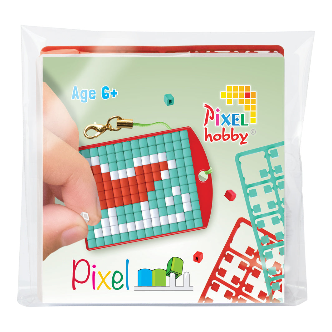 Pixel mosaisk startsæt, nøglering med kanemotiv