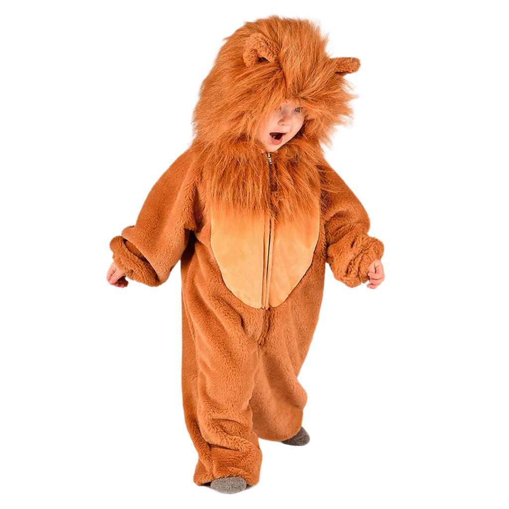 Den goda Fen løve jumpsuit til baby i brun.