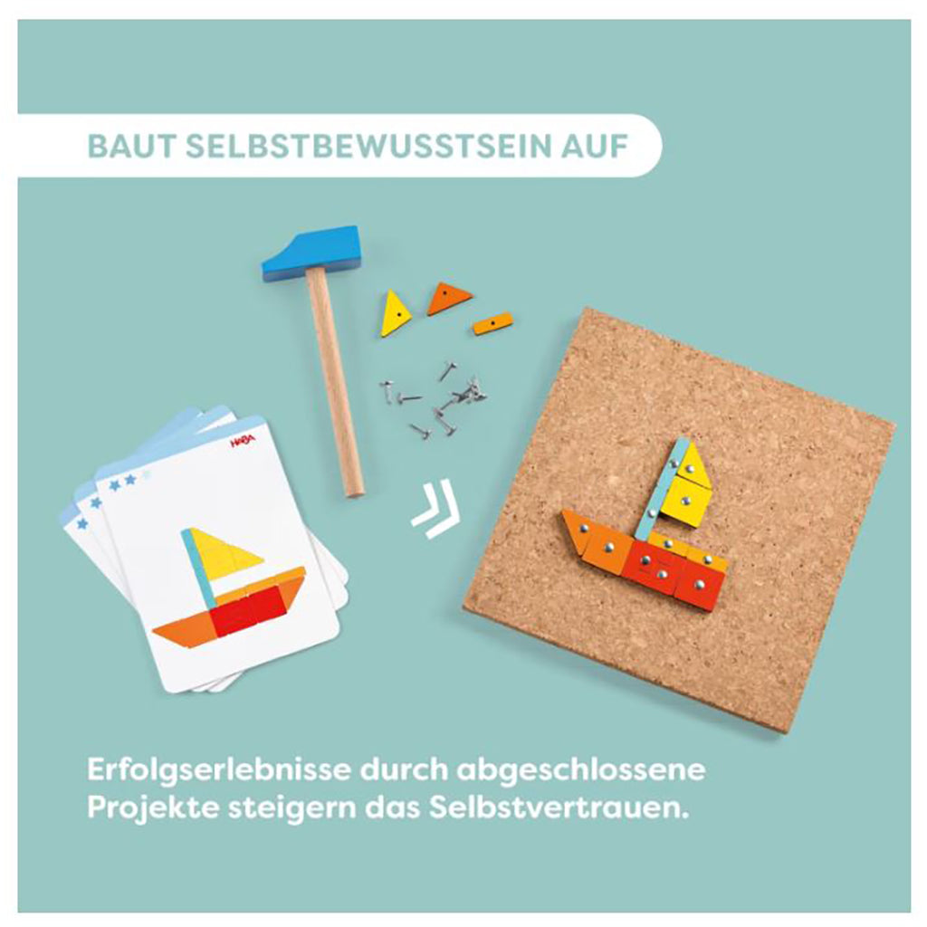 Haba Hammerbrett m spiker, Geometriske former