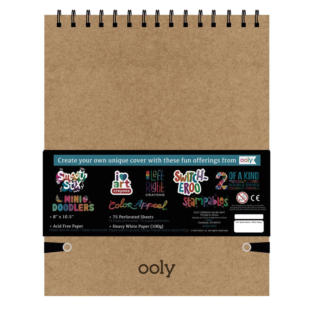 Ooly Skisseblokk – DIY – Hvit, 20,5 x 26,5 cm