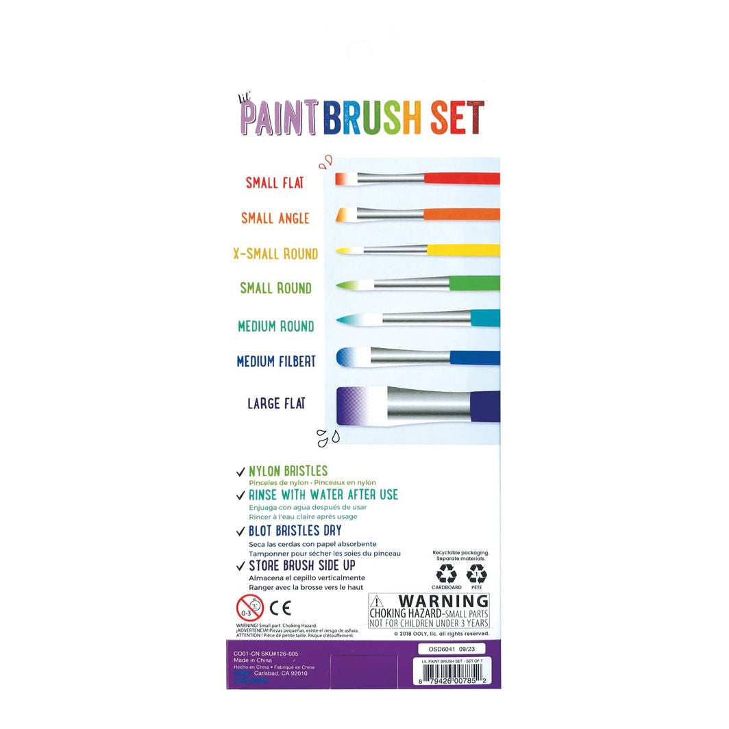 Ooly Penselsett, 7 stk - Lil Paint Nylon