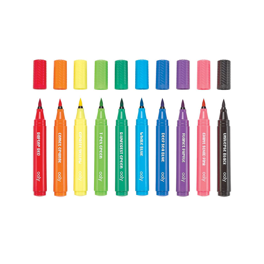 Ooly Jumbo penseltusser 10 stk, Afvaskelige - Big Bright Brush