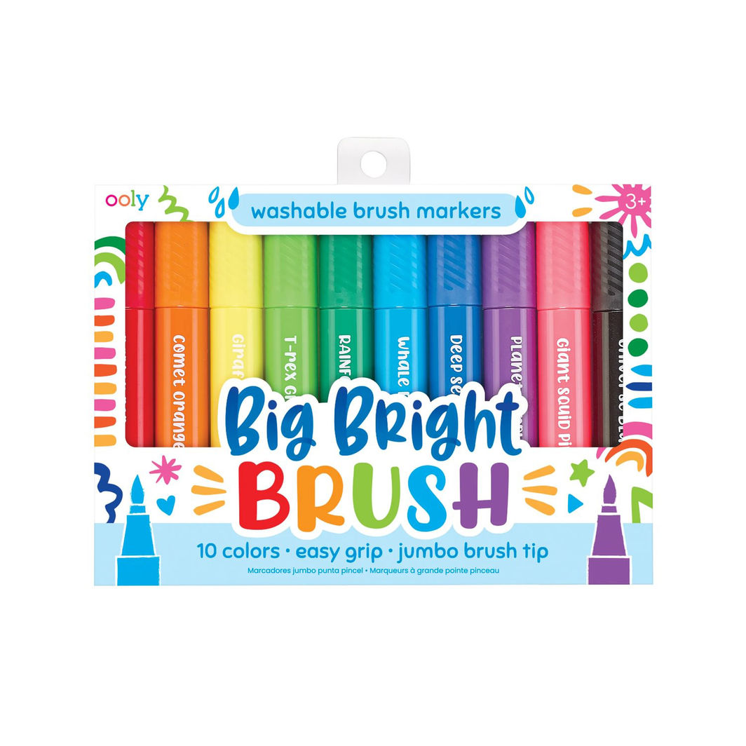 Ooly Jumbo penseltusjer 10 stk, avvaskbare - Big Bright Brush